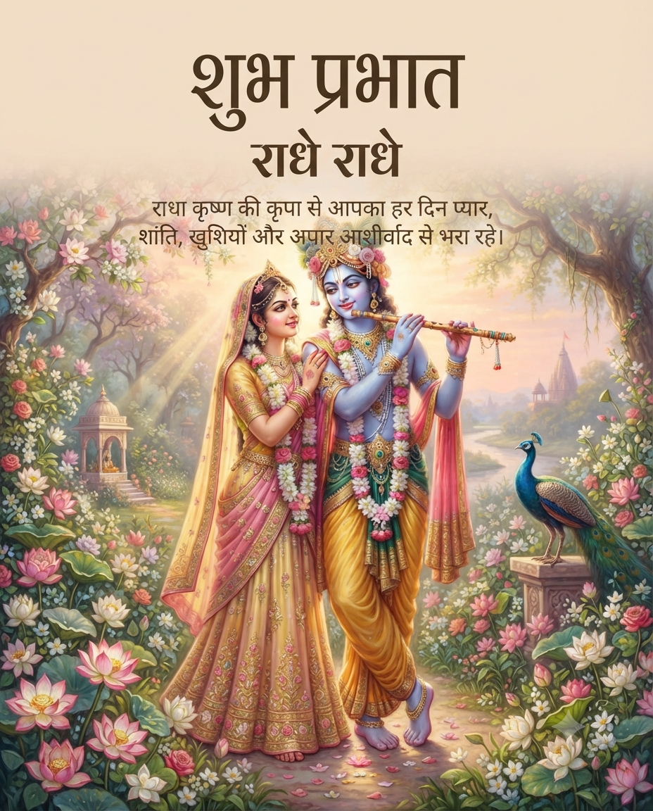 Good Morning Radha Krishna Image